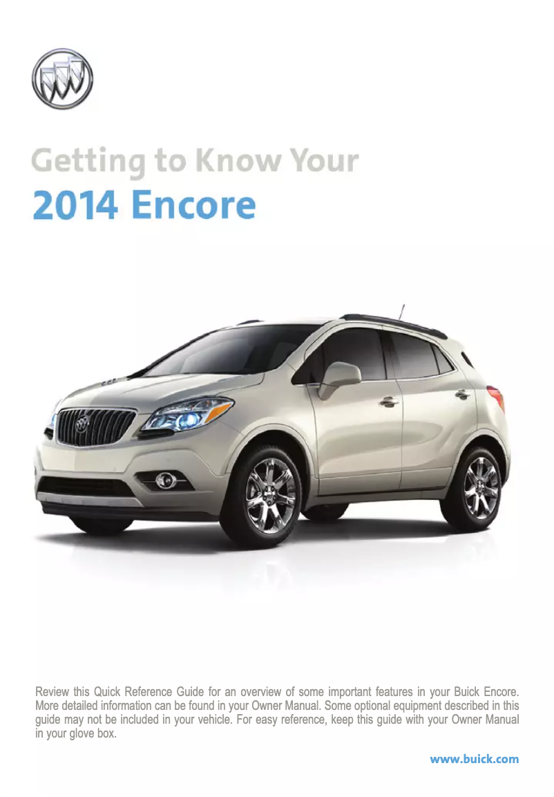 Page 1 de la notice Manuel utilisateur Buick Encore (2014)