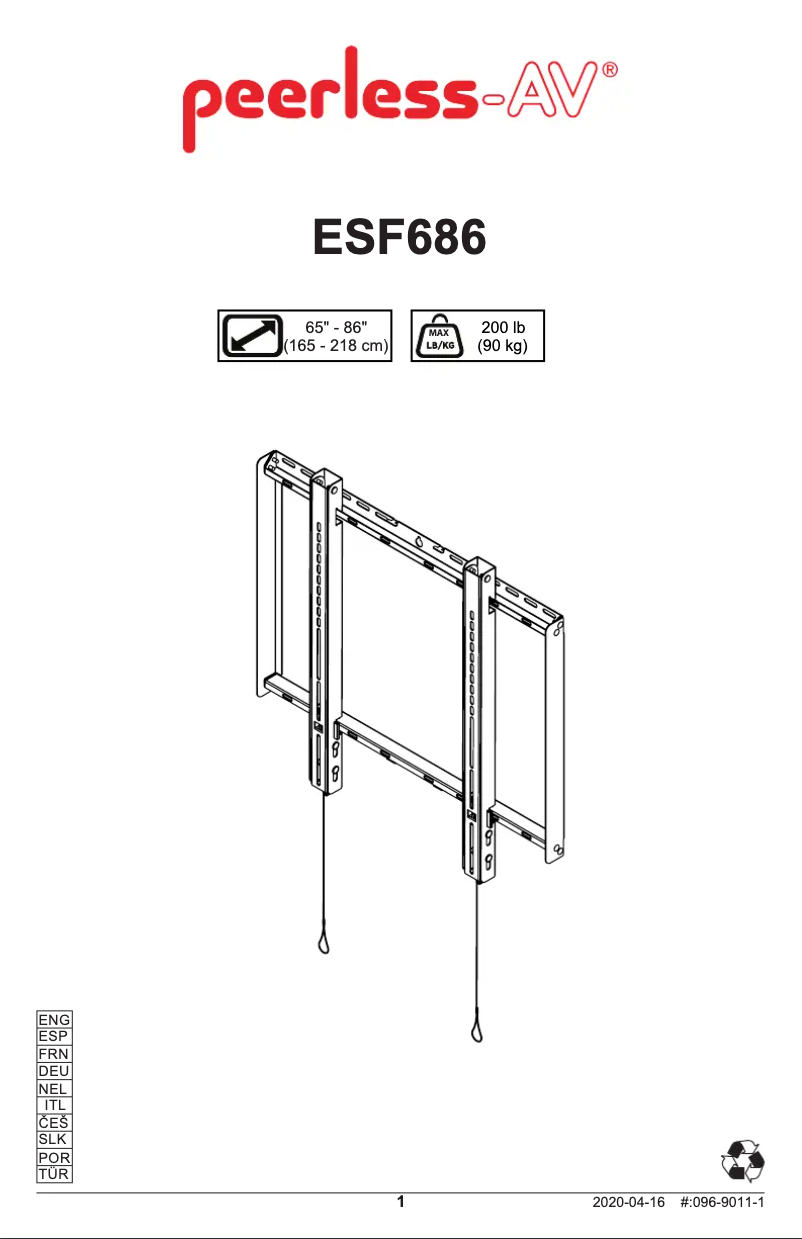 Página 1 del manual Manual de usuario Peerless-AV ESF686