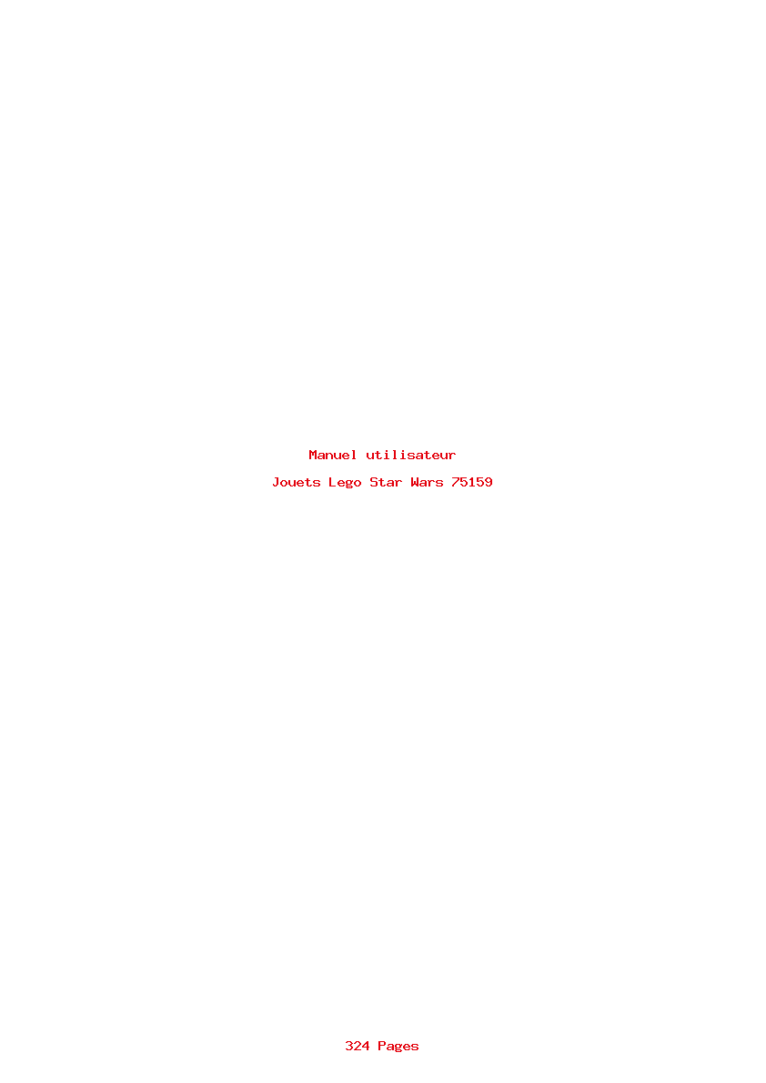 Page 1 de la notice Manuel utilisateur Lego Star Wars 75159