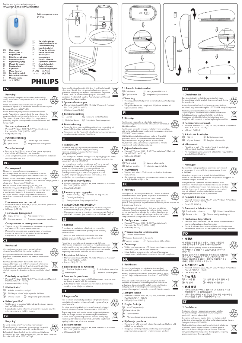 Page n°1 - Mode d'emploi Philips SPM5900
