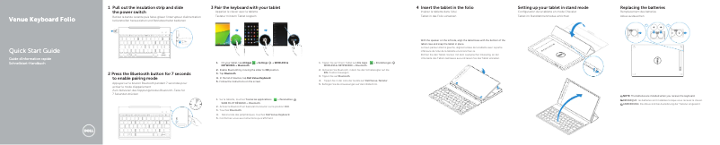 Page 1 de la notice Manuel utilisateur Dell Venue 7840