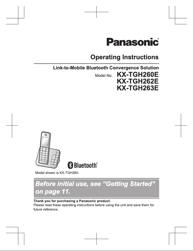 Página 1 del manual Manual de usuario Panasonic KX-TGH263E