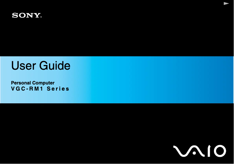 Page n°1 - Manuel utilisateur Sony Vaio VGC-RM1