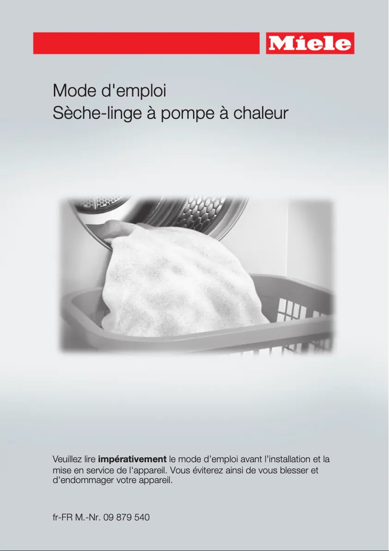 Page 1 de la notice Manuel utilisateur Miele EcoComfort T 8164