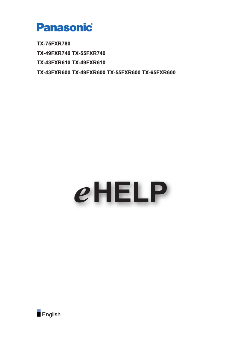 Page 1 de la notice Manuel utilisateur Panasonic TX-49FXR610