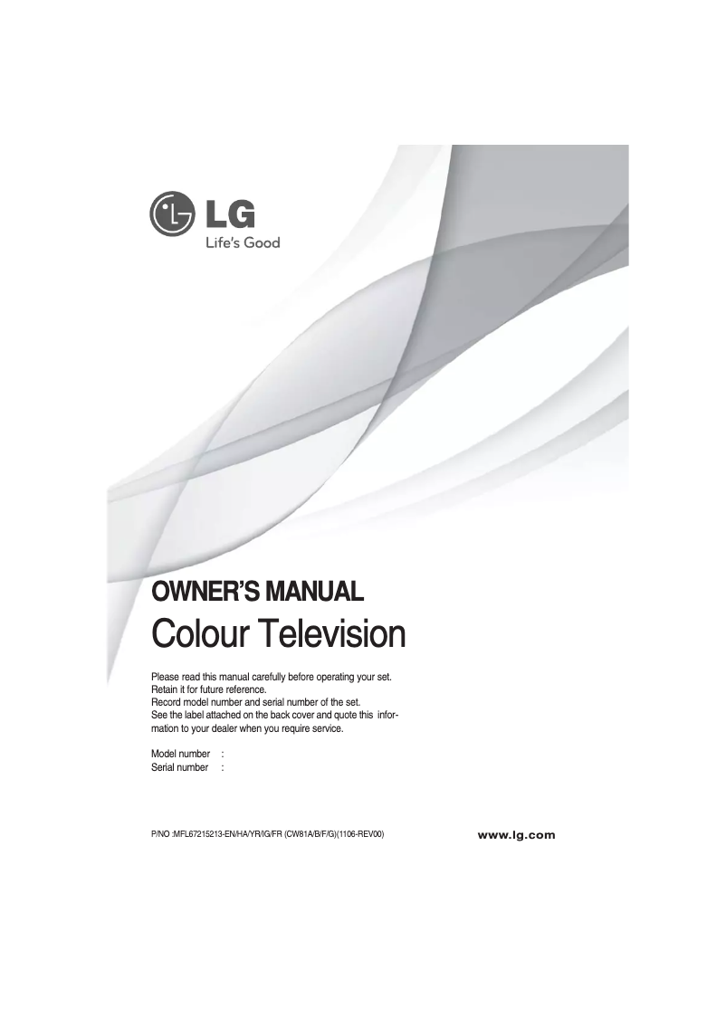 Page n°1 - Manuel utilisateur LG 15FC2RB