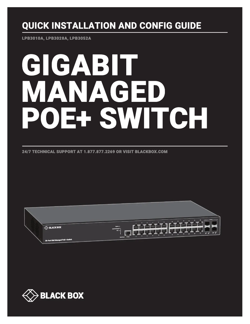 Page 1 de la notice Manuel utilisateur Black Box LPB3052A