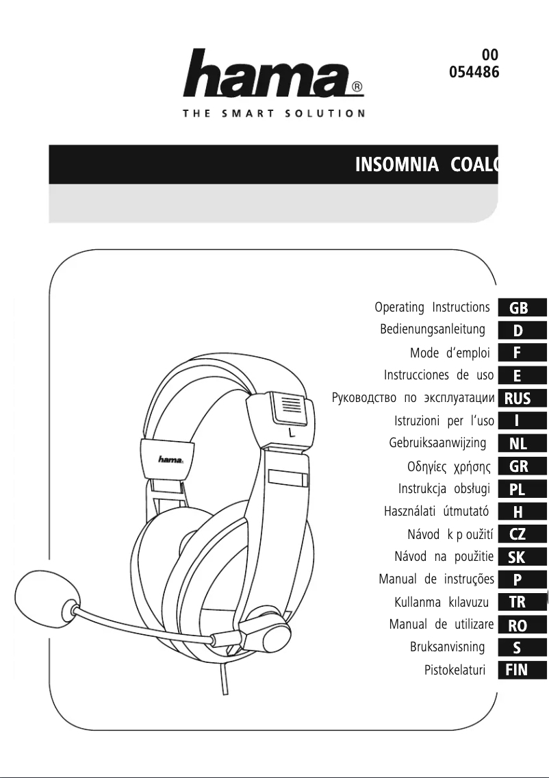 Page 1 de la notice Manuel utilisateur Hama Insomnia Coal