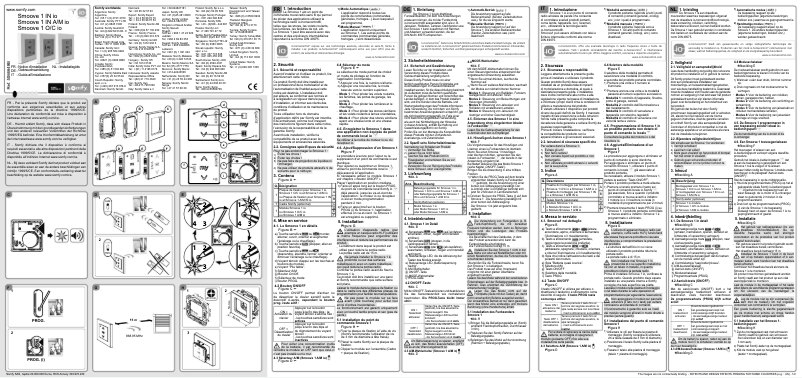 Page 1 de la notice Manuel utilisateur Somfy Smoove 1 IN io