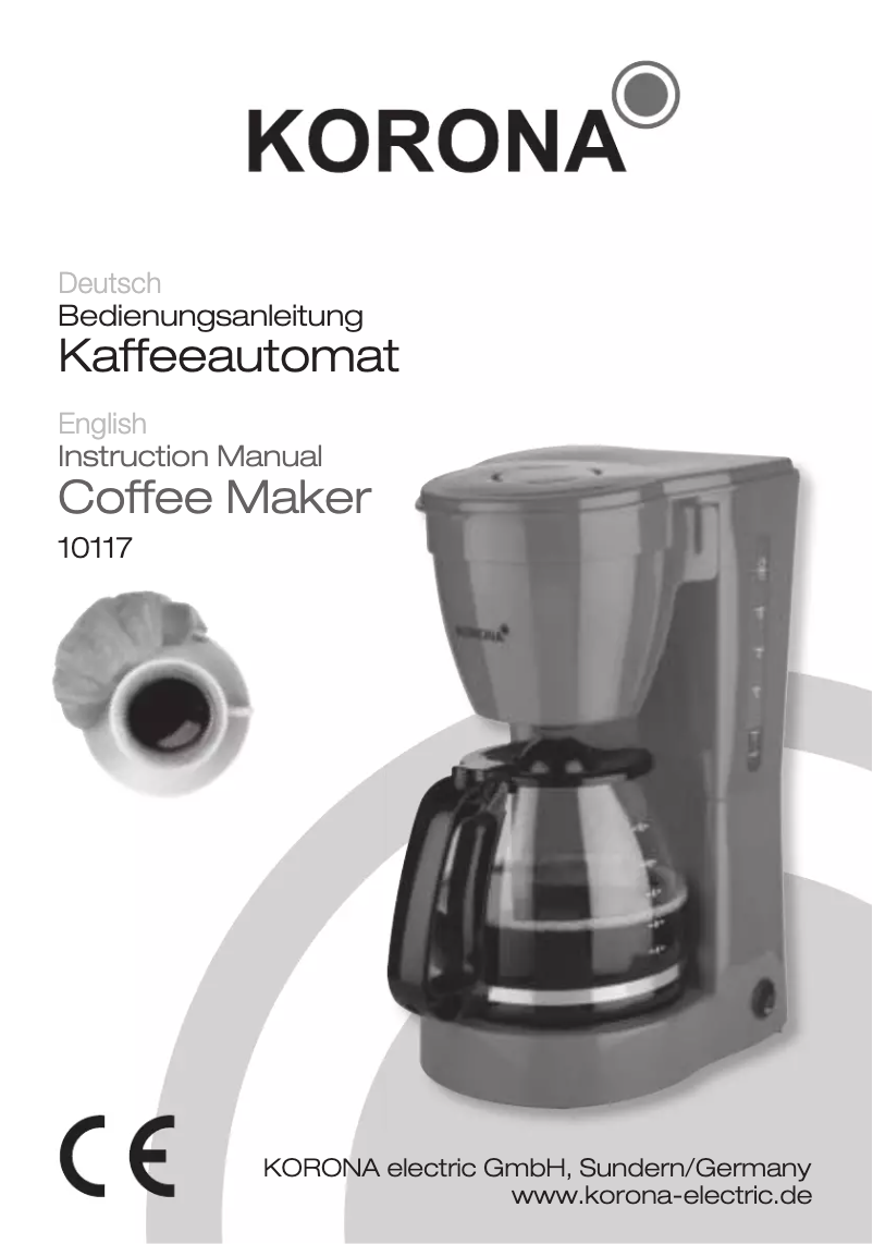 Page 1 de la notice Manuel utilisateur Korona 10117