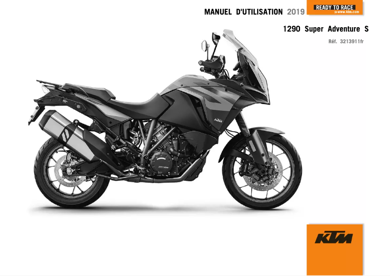 Page 1 of the manual User Manual KTM 1290 Super Adventure S (2019)
