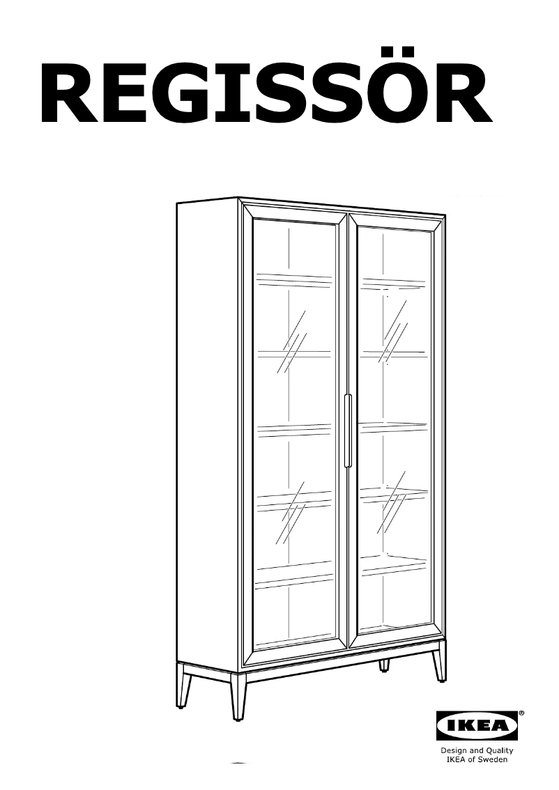 Page 1 de la notice Manuel utilisateur Ikea REGISSOR (118X38)