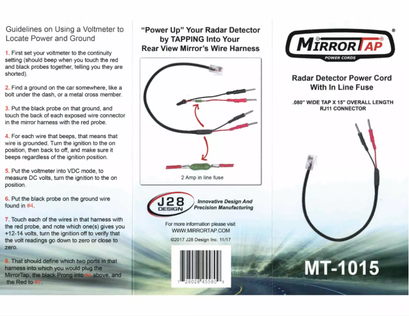 Page 1 de la notice Manuel utilisateur BlendMount MT-1015