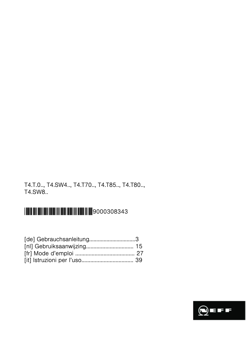 Página 1 del manual Manual de usuario Neff T 43T80 NO