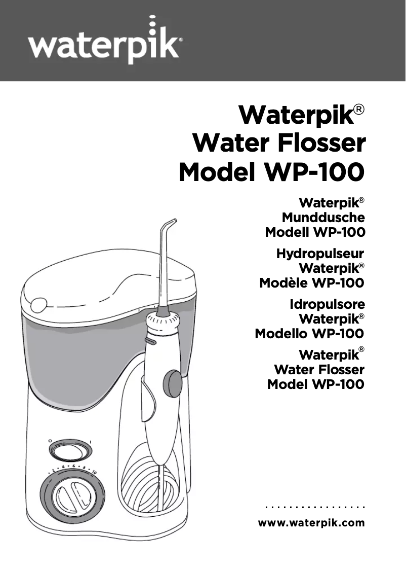 Page 1 de la notice Manuel utilisateur Waterpik Ultra WP-112E1