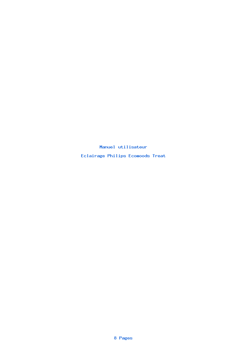 Page 1 de la notice Manuel utilisateur Philips Ecomoods Treat