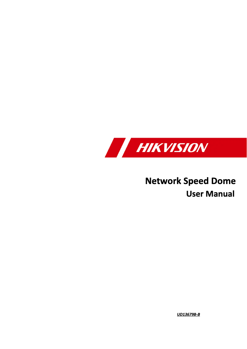 Page 1 de la notice Manuel utilisateur Hikvision DS-2DF8225IH-AELW
