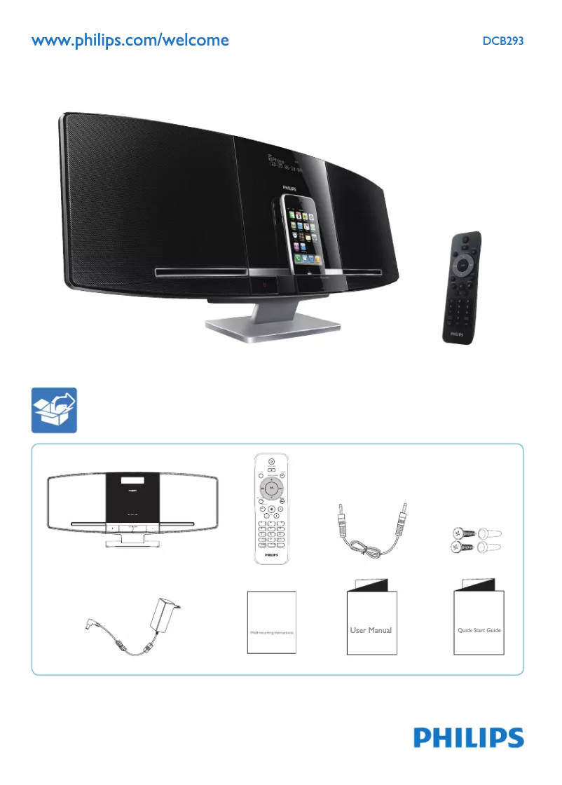 Page 1 de la notice Manuel utilisateur Philips DCB293