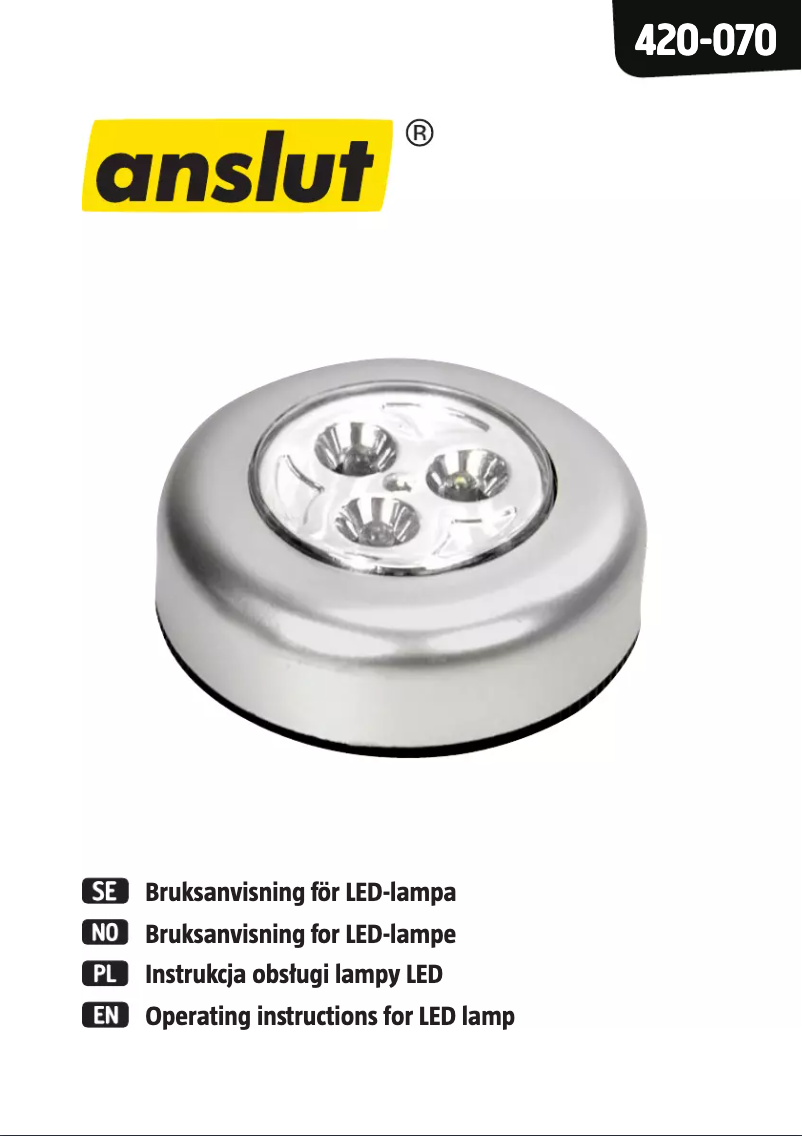 Page 1 de la notice Manuel utilisateur Anslut 420-070
