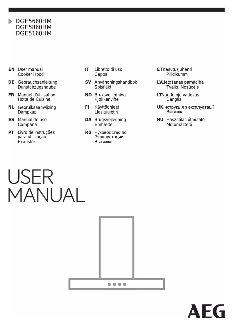 Page 1 de la notice Manuel utilisateur AEG DGE5860HM