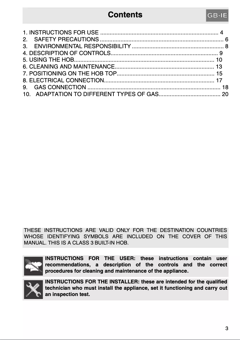 Page 1 de la notice Manuel utilisateur Smeg P755AND1