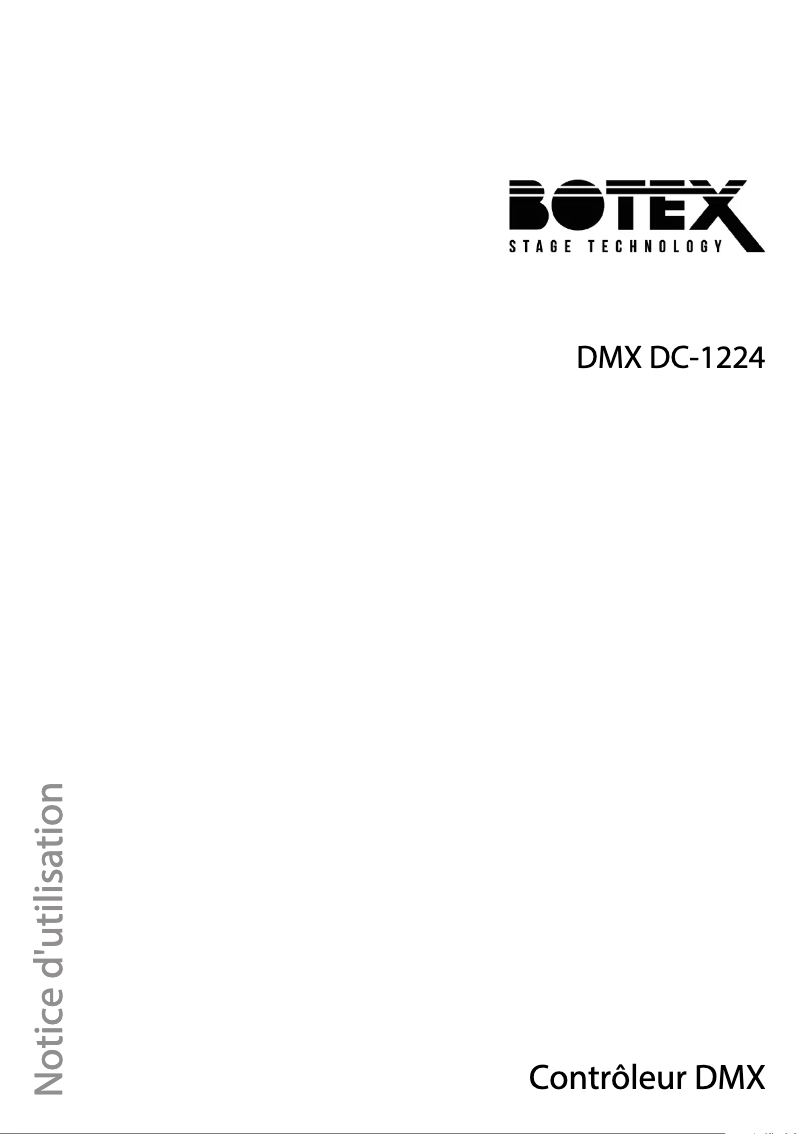 Page 1 de la notice Manuel utilisateur Botex DMX DC-1224