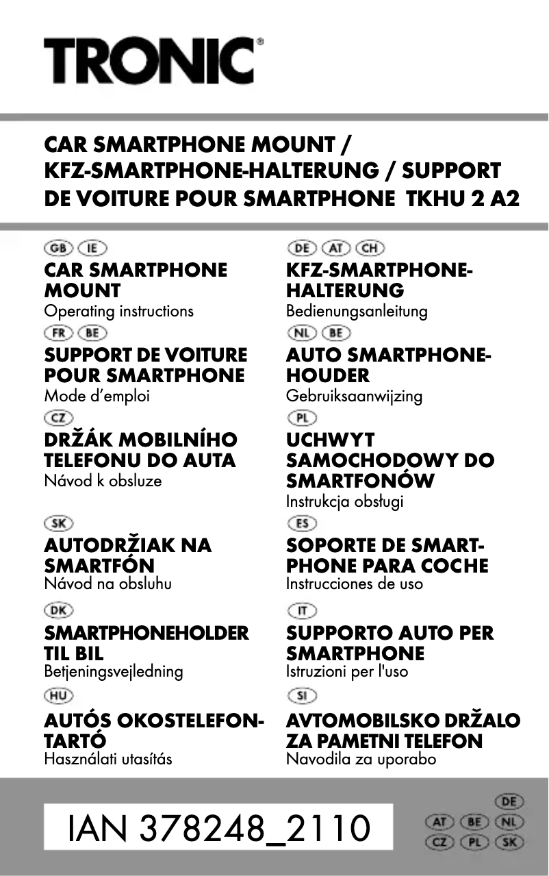 Page 1 de la notice Manuel utilisateur Tronic TKHU 2 A2