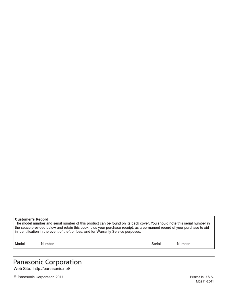 Page 1 de la notice Manuel utilisateur Panasonic TC-P65VT30