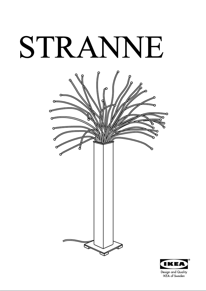 Page 1 de la notice Manuel utilisateur Ikea STRANNE