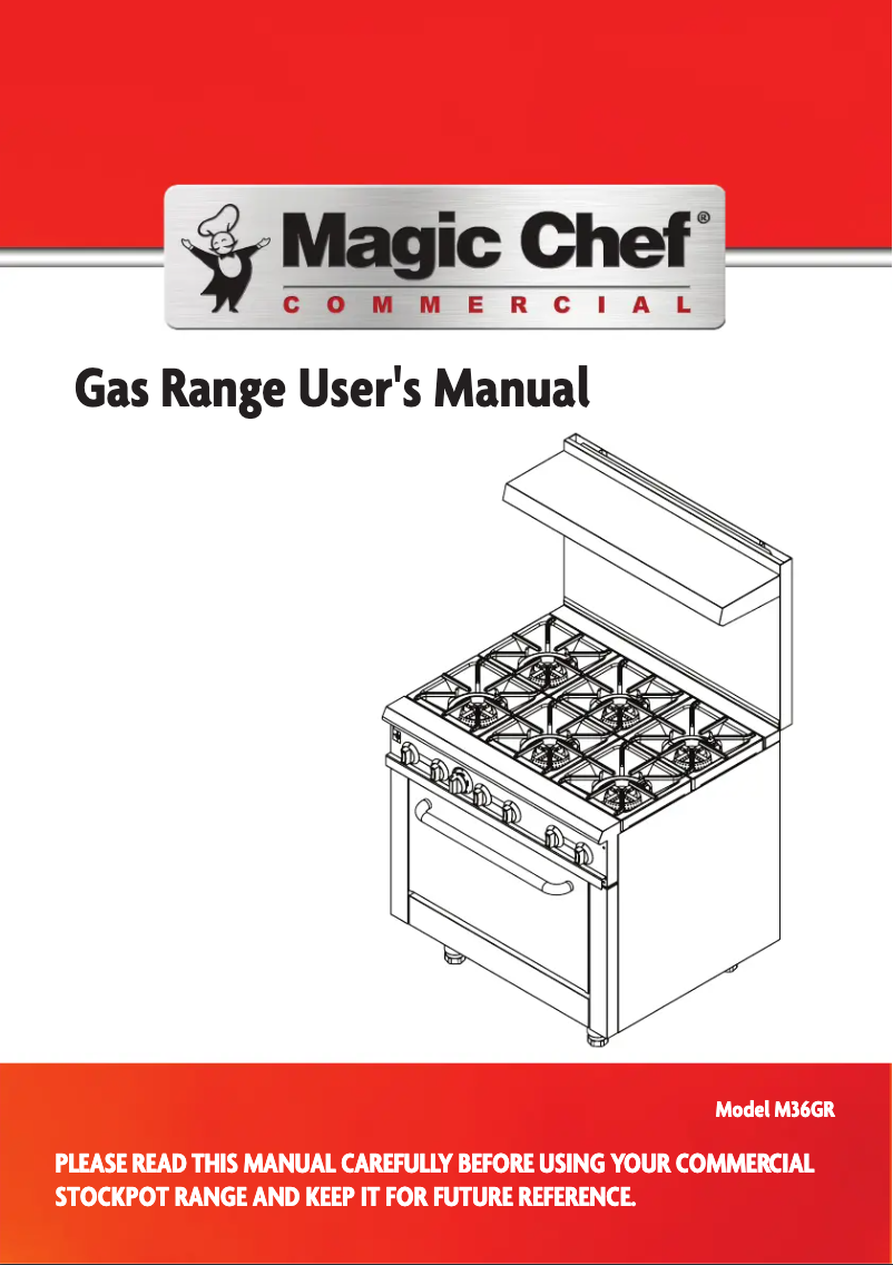 Page 1 de la notice Manuel utilisateur Magic Chef M36GR