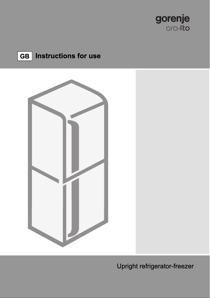 Página 1 del manual Manual de usuario Gorenje NRK-ORA-S