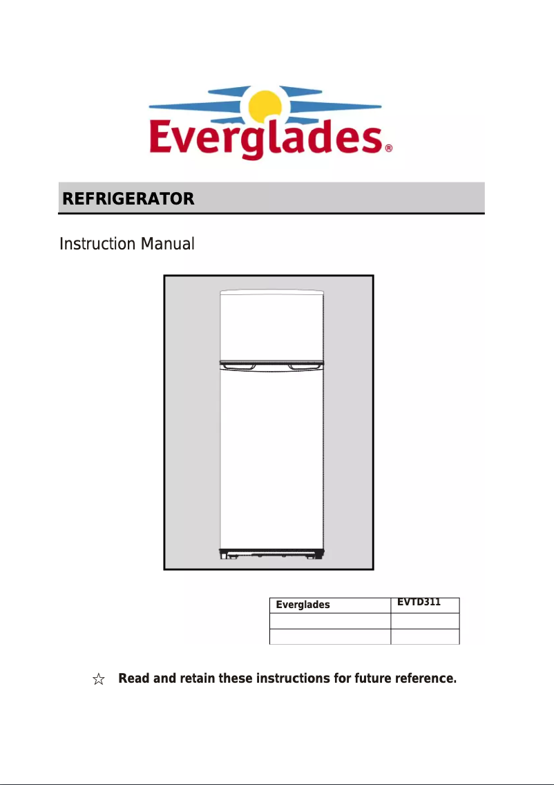 Page 1 de la notice Manuel utilisateur Everglades EVTD311