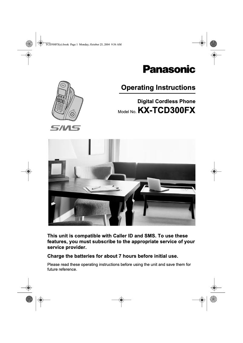 Imagen de la primera página del manual del dispositivo KX-TCD300FX