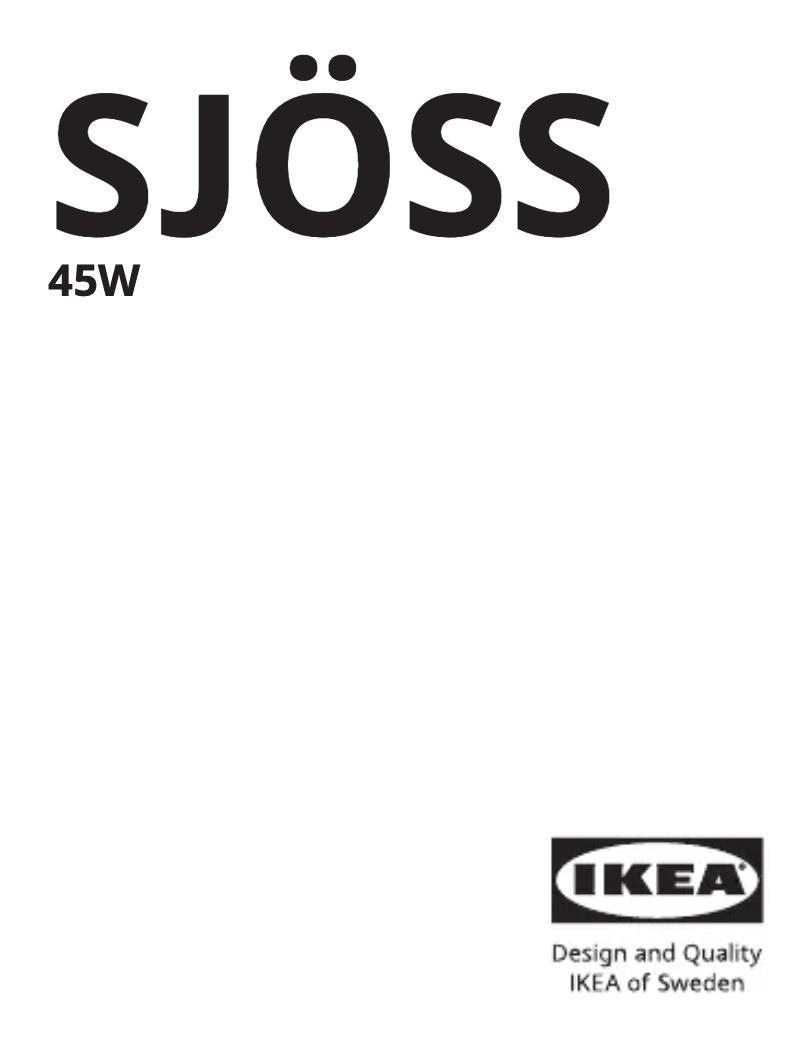 Page 1 de la notice Manuel utilisateur Ikea SJÖSS 805.800.38
