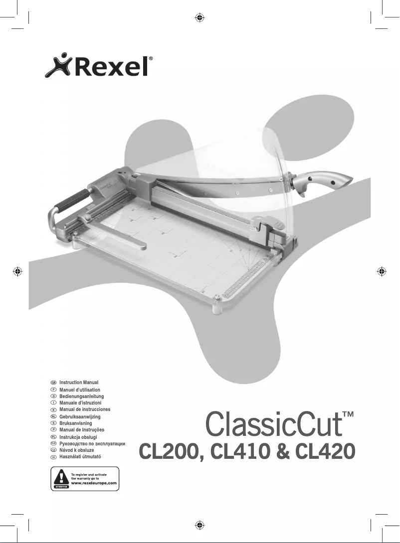 Page 1 de la notice Manuel utilisateur Rexel ClassicCut CL420