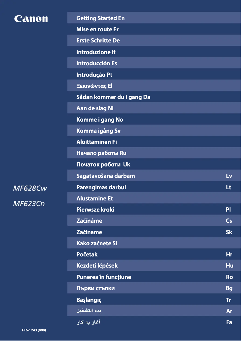 Page 1 de la notice Manuel utilisateur Canon i-Sensys MF623Cn