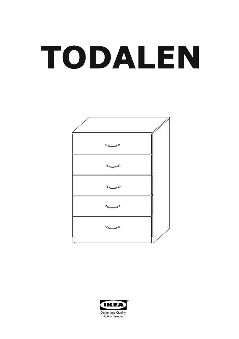 Page 1 de la notice Manuel utilisateur Ikea TODALEN (80x49x123)