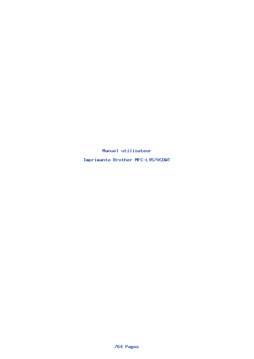 Page 1 de la notice Manuel utilisateur Brother MFC-L9570CDWT