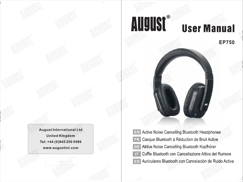 Page 1 de la notice Manuel utilisateur August EP750