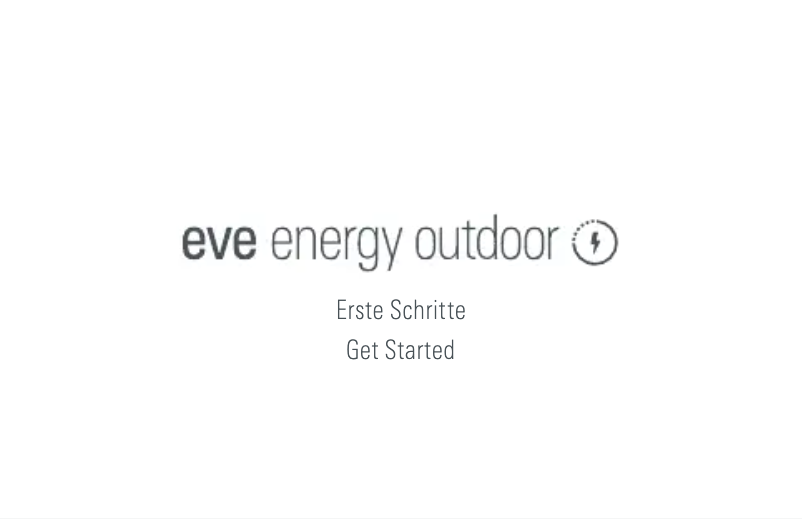 Page 1 of the manual Quick Start Guide EVE Energy Outdoor