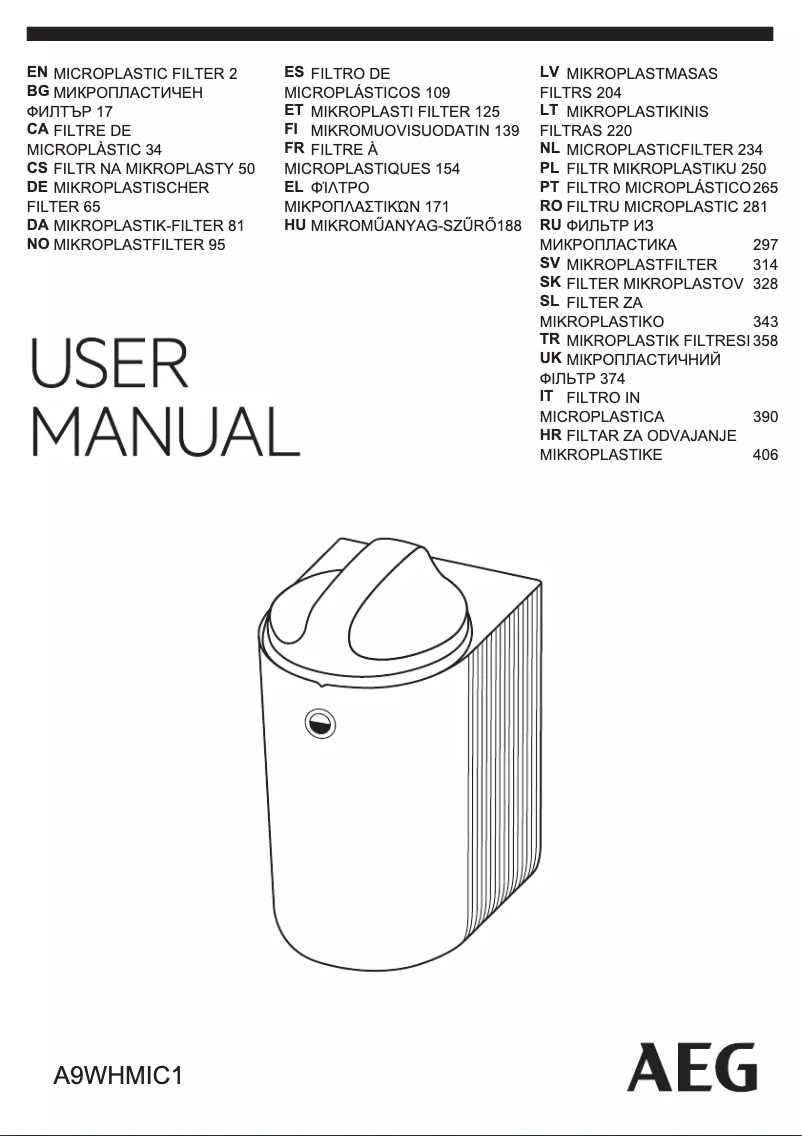 Page 1 de la notice Manuel utilisateur AEG A9WHMIC1