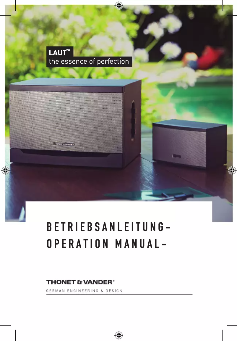 Page 1 de la notice Manuel utilisateur Thonet & Vander Laut