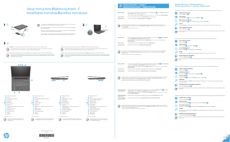 Page 1 of the manual Installation Guide HP Victus 15