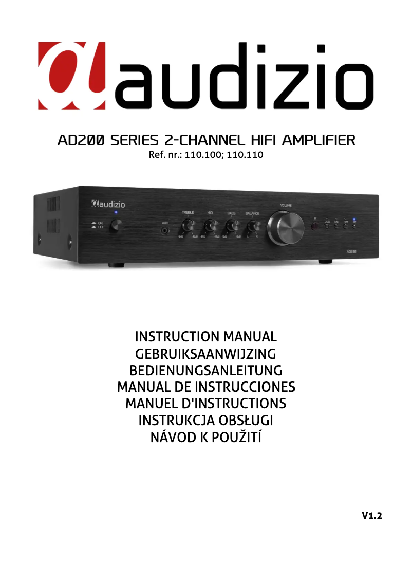 Page 1 de la notice Manuel utilisateur Audizio AD200B