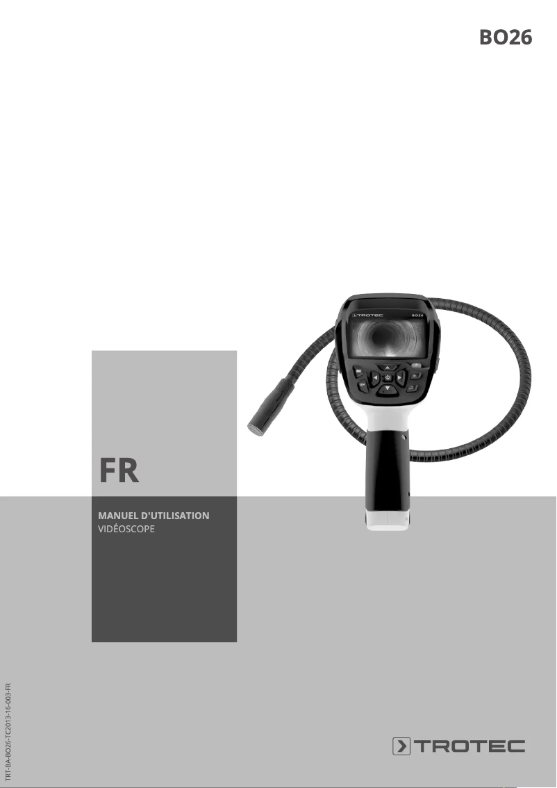 Page 1 de la notice Manuel utilisateur Trotec BO26