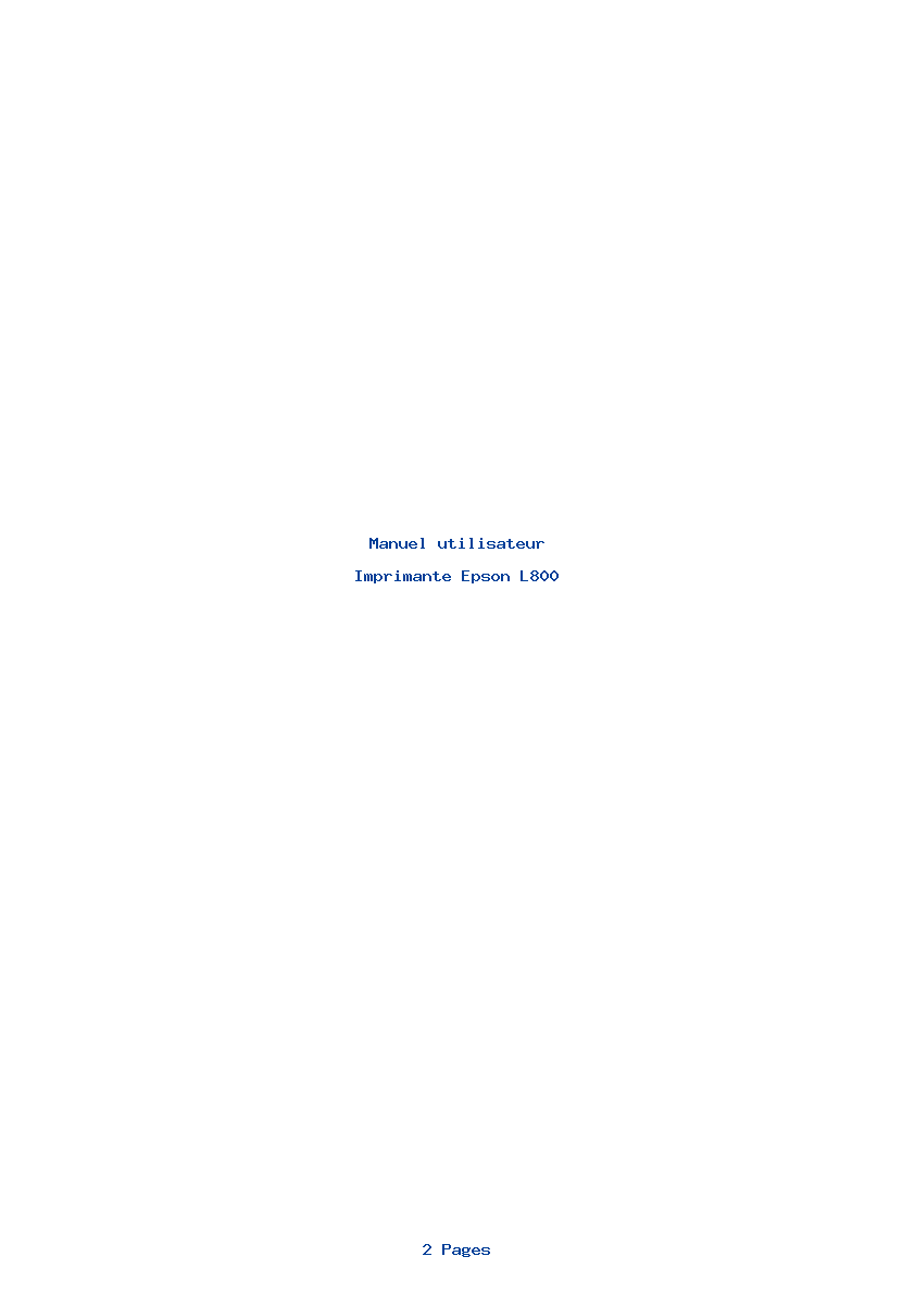 Image de la première page du manuel de l'appareil L800