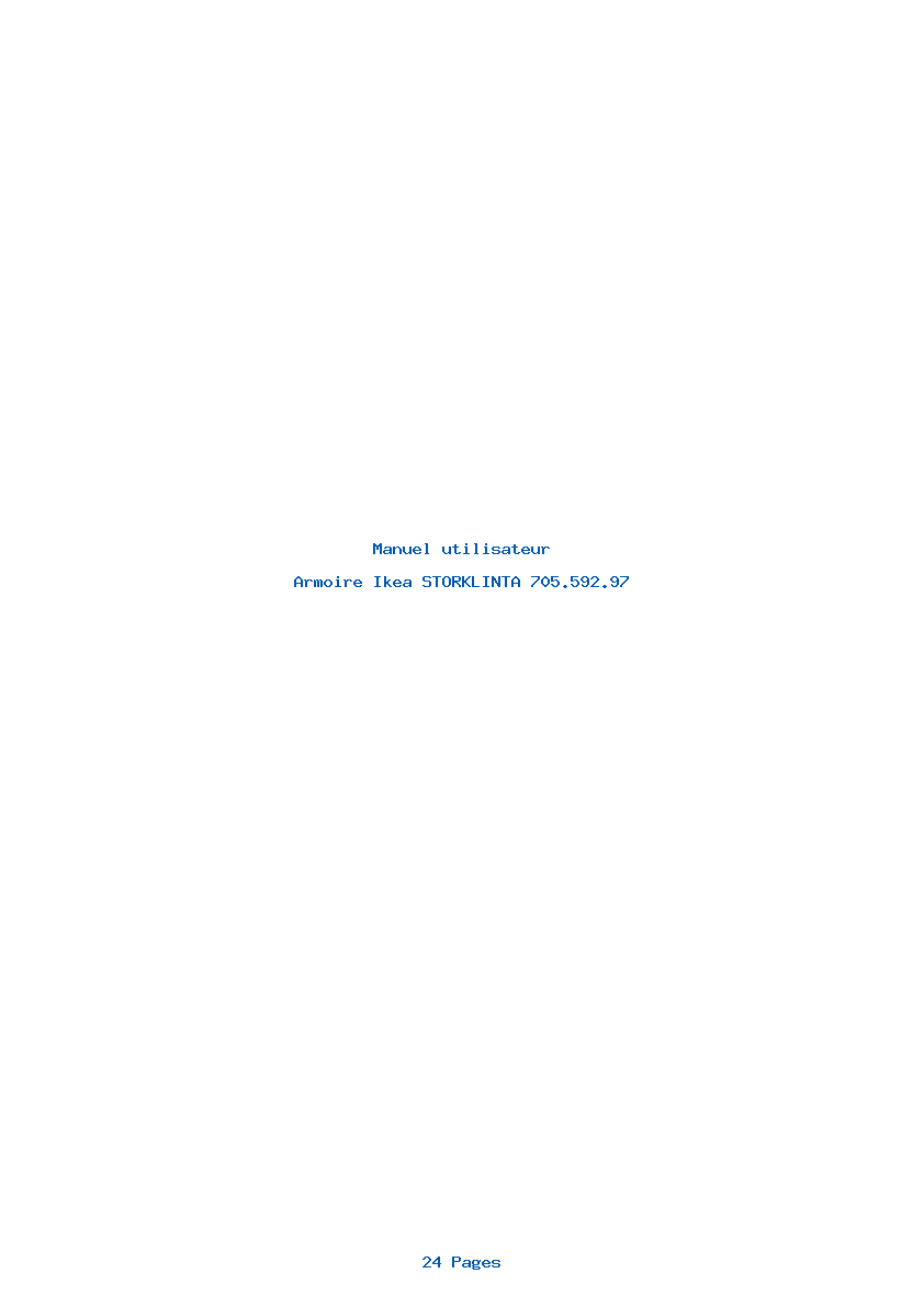 Page 1 de la notice Manuel utilisateur Ikea STORKLINTA 705.592.97