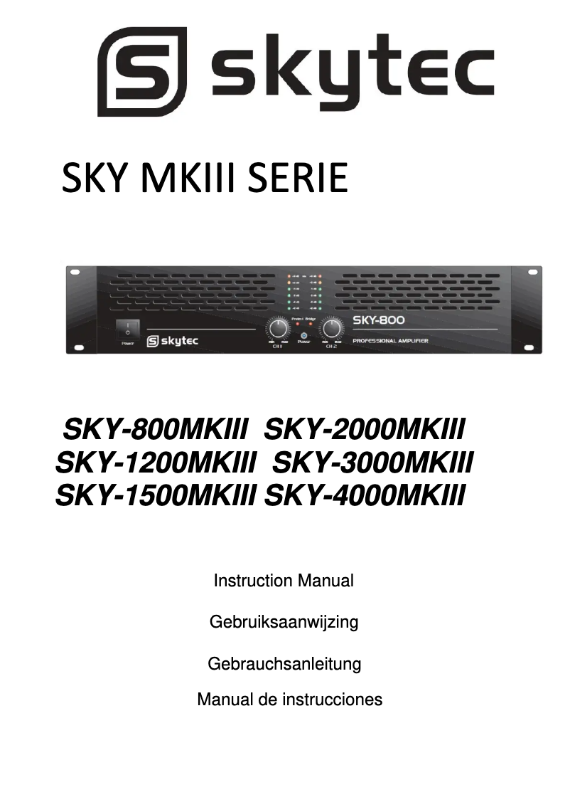 Page 1 of the manual User Manual Vonyx SKY-2000 MKII