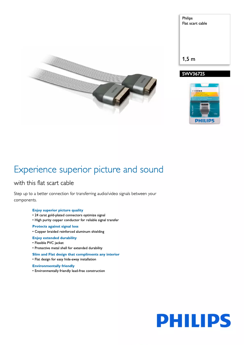 Image de la première page du manuel de l'appareil SWV3672S