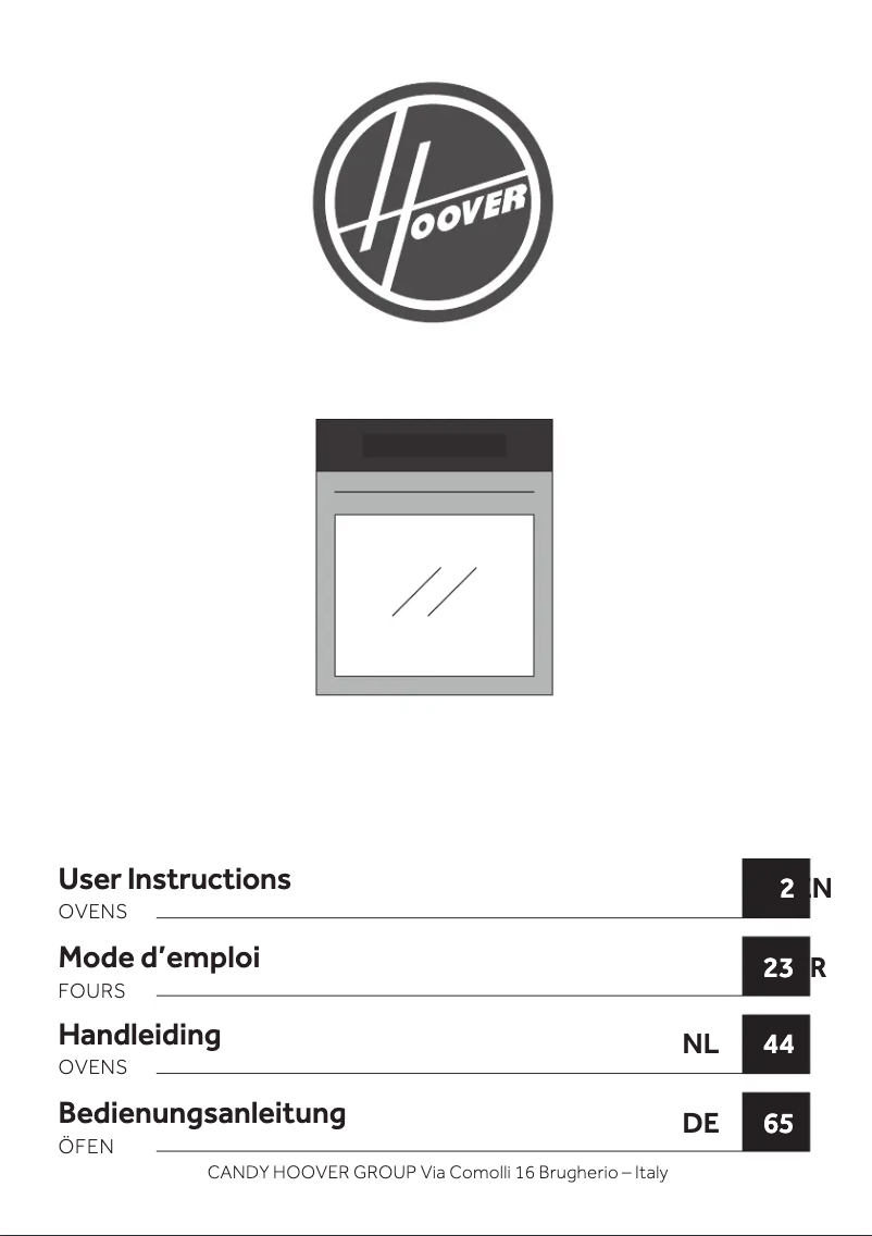 Página 1 del manual Manual de usuario Hoover HOZ9870IN WIFI/1